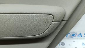 Rear right door panel for Kia Optima 16-18, black with beige leather insert, leather armrest, with graphite trim, with handle, scratches, worn