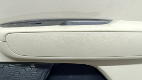 Rear right door panel for Kia Optima 16-18, black with beige leather insert, leather armrest, with graphite trim, with handle, scratches, worn