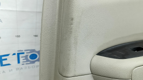 Rear right door panel for Kia Optima 16-18, black with beige leather insert, leather armrest, with graphite trim, with handle, scratches, worn