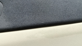Rear right door panel for Kia Optima 16-18, black with beige leather insert, leather armrest, with graphite trim, with handle, scratches, worn