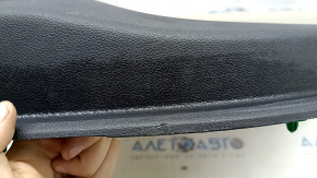 Rear right door panel for Kia Optima 16-18, black with beige leather insert, leather armrest, with graphite trim, with handle, scratches, worn