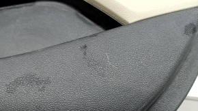 Rear right door panel for Kia Optima 16-18, black with beige leather insert, leather armrest, with graphite trim, with handle, scratches, worn