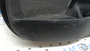 Front right door panel for Kia Optima 16-18, black with beige leather insert, leather armrest, with graphite trim, with handle, scratches, worn, needs cleaning
