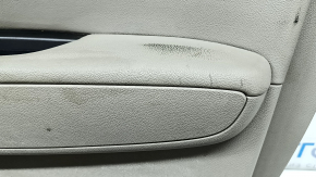 Front right door panel for Kia Optima 16-18, black with beige leather insert, leather armrest, with graphite trim, with handle, scratches, worn, needs cleaning