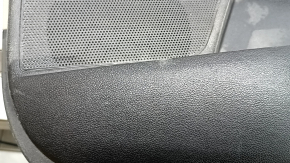 Front right door panel for Kia Optima 16-18, black with beige leather insert, leather armrest, with graphite trim, with handle, scratches, worn, needs cleaning