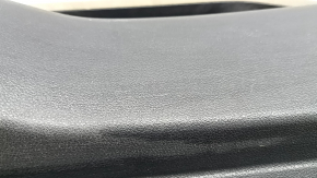Front right door panel for Kia Optima 16-18, black with beige leather insert, leather armrest, with graphite trim, with handle, scratches, worn, needs cleaning