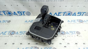 Gearshifter assembly for BMW 3 G20 19-22 with handle and buttons, covered in soot, scratches on chrome