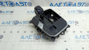 Gearshifter assembly for BMW 3 G20 19-22 with handle and buttons, covered in soot, scratches on chrome