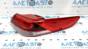 Kia Optima 16-20 right outer fender light without cover, cracks in glass and housing, scratches, broken guide