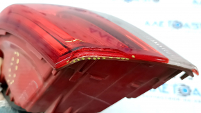 Kia Optima 16-20 right outer fender light without cover, cracks in glass and housing, scratches, broken guide