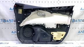 Front left door panel for Toyota Prius 50 16-22, black with gray insert, with armrest, scratches, needs cleaning