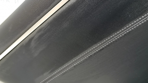 Door trim panel rear left Honda Clarity 18-21 USA black, leather insert, chrome molding, with handle, scratches, dented