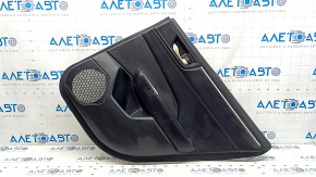 Door trim panel rear right Honda Clarity 18-21 USA black, leather insert, chrome molding, with handle, scratches, dented