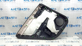 Door trim panel rear right Honda Clarity 18-21 USA black, leather insert, chrome molding, with handle, scratches, dented
