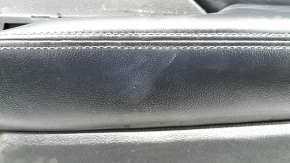Front right door panel for Honda Clarity 18-21 USA, black, leather insert, chrome molding, with handle, scratches, scuffs, stain