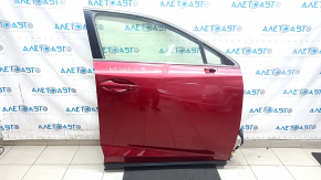 Front right door assembly for Lexus NX200t NX300 NX300h 15-21 red 3R1, scratches on the trim, broken fastener on the trim