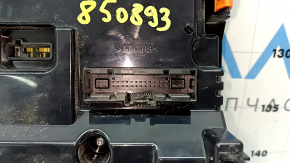 Multimedia control with climate control for a Ford F150 15-20, black, with buttons for disabling stability control and emergency lights with auto-stop, missing handle, scratches, needs cleaning