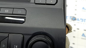 Multimedia control with climate control for a Ford F150 15-20, black, with buttons for disabling stability control and emergency lights with auto-stop, missing handle, scratches, needs cleaning