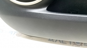 Rear right door panel for Lexus NX200t NX300h 15-17, black with beige insert, black leather armrest, wood trim, needs cleaning, scratches, dent