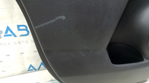 Rear left door panel for Lexus NX200t NX300h 15-17, black with beige insert, black leather armrest, wood trim, needs cleaning, scratches, dent