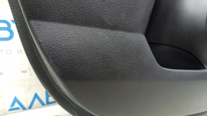 Rear left door panel for Lexus NX200t NX300h 15-17, black with beige insert, black leather armrest, wood trim, needs cleaning, scratches, dent