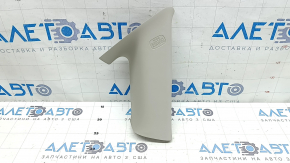 Honda Clarity 18-21 USA rear pillar trim, left upper, front, gray, plastic has turned white, worn