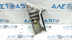Honda Clarity 18-21 USA rear pillar trim, left upper, front, gray, plastic has turned white, worn