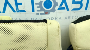 Rear row of seats 2nd row lower part Lexus NX200t NX300h 15-17 beige with black inserts, dry clean, dented