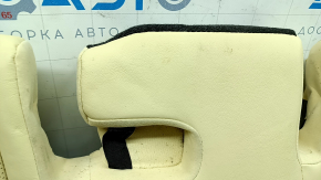 Rear row of seats 2nd row lower part Lexus NX200t NX300h 15-17 beige with black inserts, dry clean, dented
