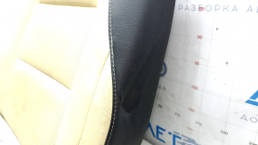 Rear row of seats 2nd row lower part Lexus NX200t NX300h 15-17 beige with black inserts, dry clean, dented