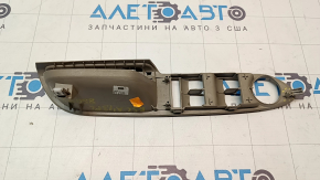 Front left window lift control trim for Ford Escape MK3 13-19, beige structure with chrome handle, broken fastening