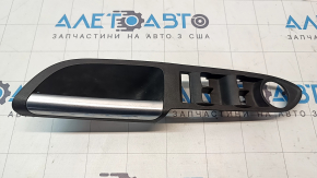 Front left window lift control trim for Ford Escape MK3 13-19, black structure with chrome handle, broken fastening