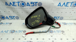 Left side mirror assembly for Lexus NX200t NX300h 15-17, 13 pins, turn signal, auto-dimming, heated, BSM, red, scratches on plastic