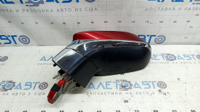 Left side mirror assembly for Lexus NX200t NX300h 15-17, 13 pins, turn signal, auto-dimming, heated, BSM, red, scratches on plastic