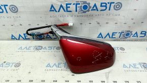 Right side mirror assembly for Lexus NX200t NX300h 15-17, 13 pins, turn signal, auto-dimming, heated, BSM, red, scratches on plastic and chrome
