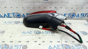 Right side mirror assembly for Lexus NX200t NX300h 15-17, 13 pins, turn signal, auto-dimming, heated, BSM, red, scratches on plastic and chrome