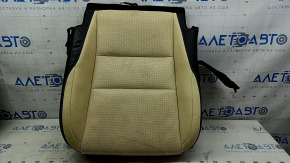 Lower passenger seat trim for Lexus NX300 NX300h 15-17, black and beige leather, heated, ventilated, type 1, dry-cleanable