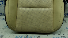 Lower passenger seat trim for Lexus NX300 NX300h 15-17, black and beige leather, heated, ventilated, type 1, dry-cleanable