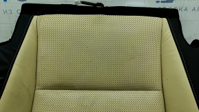 Lower passenger seat trim for Lexus NX300 NX300h 15-17, black and beige leather, heated, ventilated, type 1, dry-cleanable