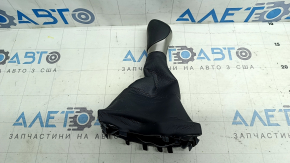 Lexus NX200t NX300h 15-17 black leather gear knob with cover, scuffs, needs cleaning