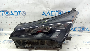 Left front headlight for a Lexus NX200t NX300h, 15-17 LED, three lenses, sand, scuffs, scratches