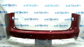 Bare rear bumper for Lexus NX200t NX300h 15-17 with parking sensors, red, scratches, dents, abrasions, bumps, tears