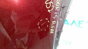 Bare rear bumper for Lexus NX200t NX300h 15-17 with parking sensors, red, scratches, dents, abrasions, bumps, tears