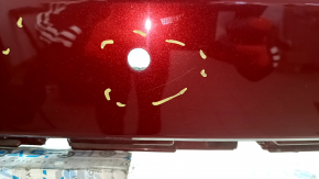 Bare rear bumper for Lexus NX200t NX300h 15-17 with parking sensors, red, scratches, dents, abrasions, bumps, tears