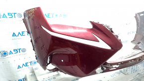 Bare front bumper for Lexus NX200t NX300h 15-17 base with parking sensors, without headlight washers, red, with impacts, sand, scratches, and scuffs