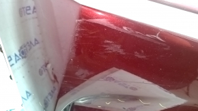Bare front bumper for Lexus NX200t NX300h 15-17 base with parking sensors, without headlight washers, red, with impacts, sand, scratches, and scuffs
