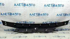 Lexus NX200t NX300h 15-17 trunk lid trim with emblem and chrome molding, scratches, broken fastener