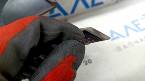 Lexus NX200t NX300h 15-17 trunk lid trim with emblem and chrome molding, scratches, broken fastener