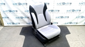 Passenger seat for Toyota Prius 50 19-22 without airbag, cloth, black and gray, mechanical, without headrest, dry-cleanable