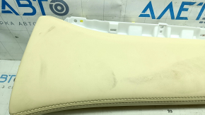 Right front panel trim for Lexus NX200t NX300 NX300h 15-17, beige leather, without deflector, dry-cleanable